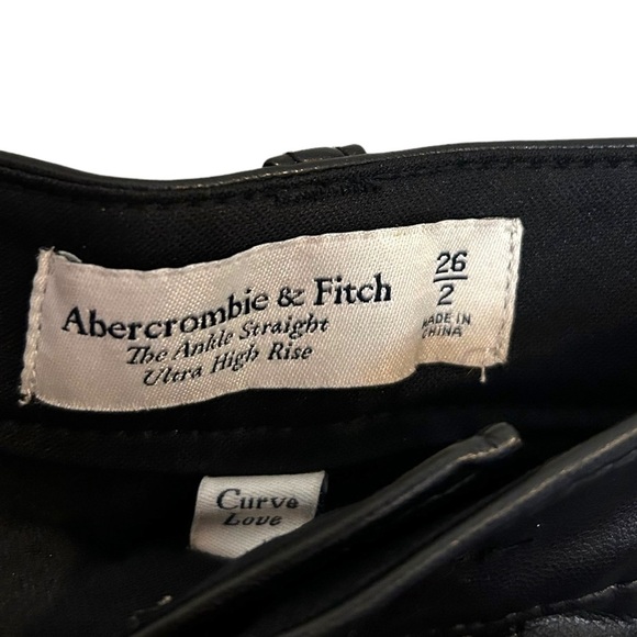 Abercrombie & Fitch Curve Love Vegan Leather Ankle Straight Pant - Picture 11 of 15